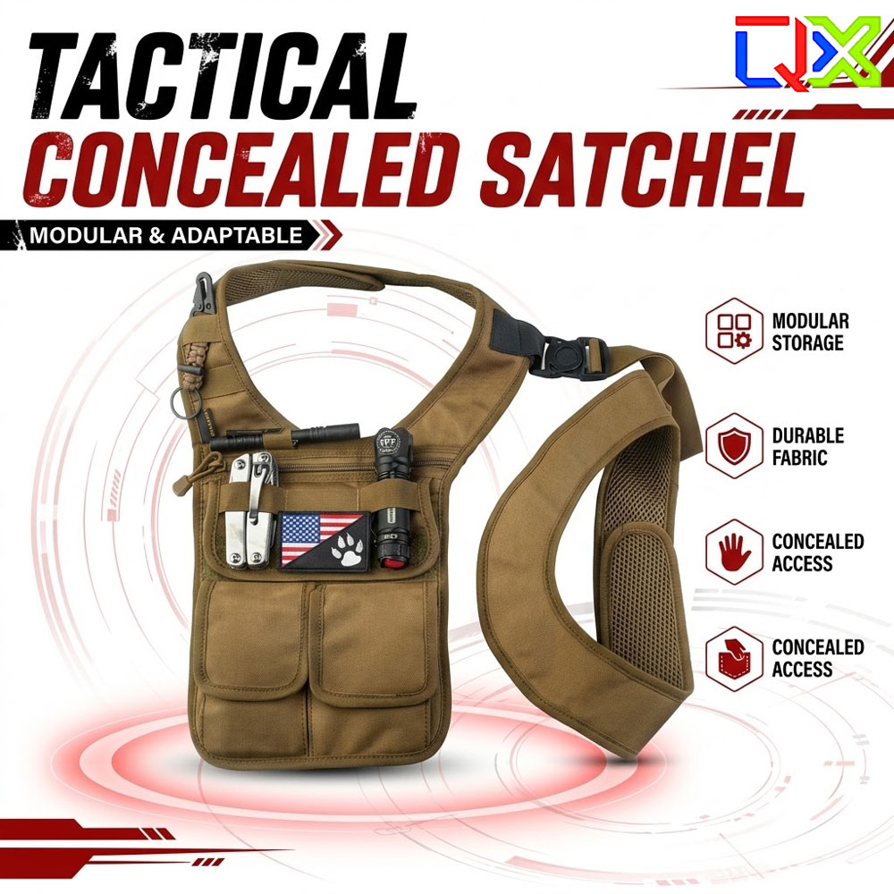 QX Tactical Concealed Satchel  - Edc Concealed Carry Bag ulasan dan harga