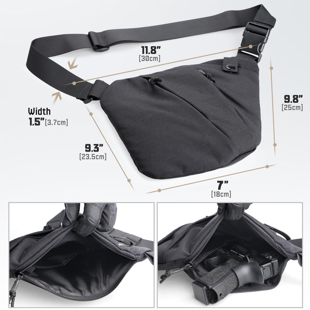 Tactical Concealed Gun Carry B - Edc Concealed Carry Bag ulasan dan harga