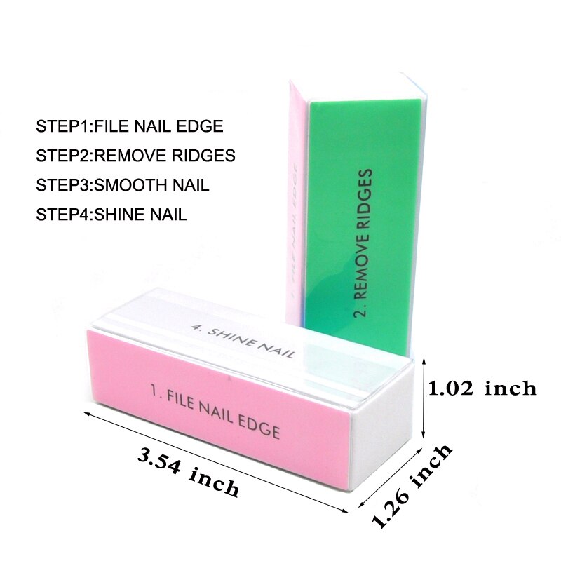 5pcs  Colorful Buffing Block 4 - Nail File Titanium ulasan dan harga