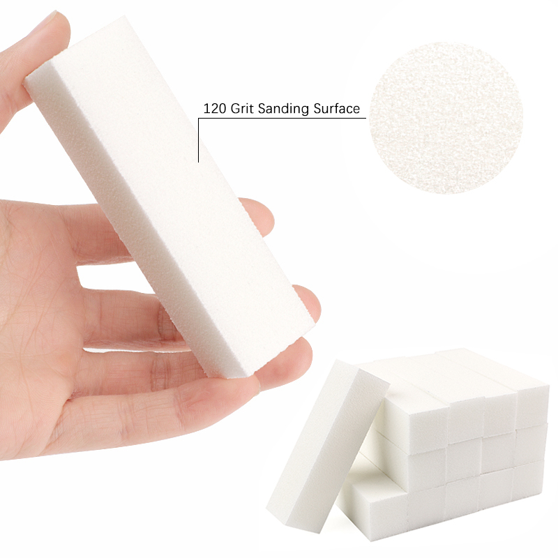 2/8/10Pcs White Sponge Nail Bu - Nail File Titanium ulasan dan harga