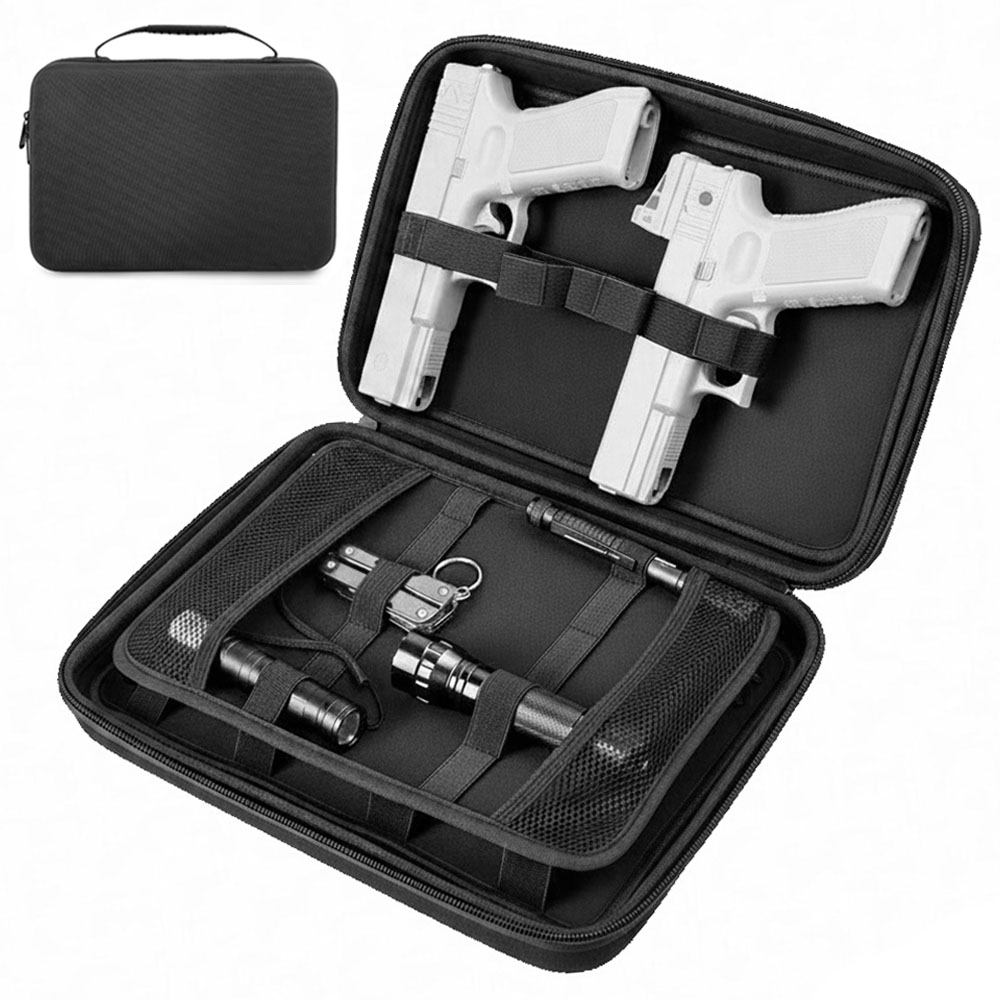 Tactical Pistol Gun Case Dual  - Edc Concealed Carry Bag ulasan dan harga